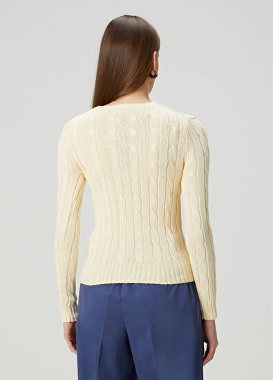 Krem Saç Örgü Triko - Görsel 5