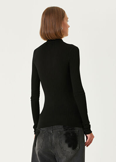 The Attico Siyah Kaşmir Polo Triko - 5