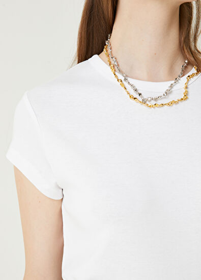 Beymen Club Kırık Beyaz Basic T-shirt - 5