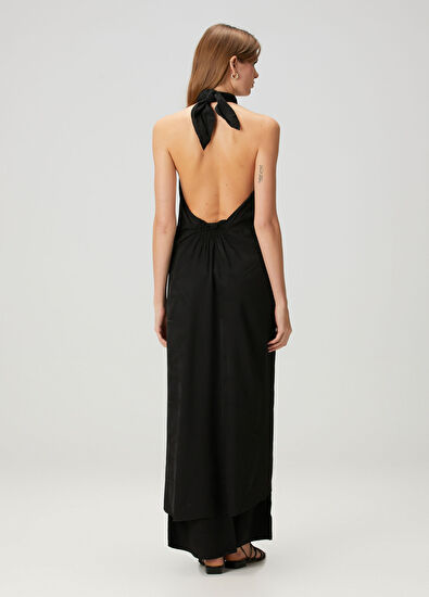 Johanna Ortiz Siyah Halter Yaka Bluz - 4