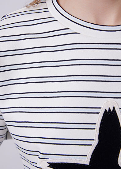 Beymen Club Lacivert Çizgili Sweatshirt - 7