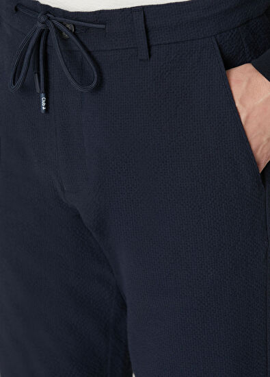 Beymen Club Lacivert Gofreli Pantolon - 4