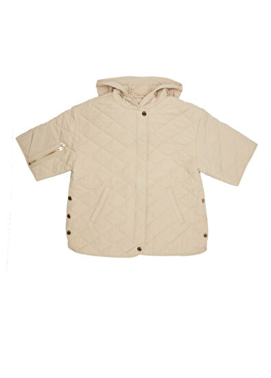 Beymen Club Bej Kapüşonlu Kapitoneli Mont - 7