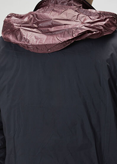 Lacivert Kapüşonlu Mont - Görsel 7