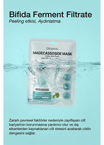 Dermal Madecassoside Mask Kuru ve Yorgun Ciltler İçin Nemlendirici ve Canlandırıcı Madecassoside Kore Maskesi 23 gr - 3