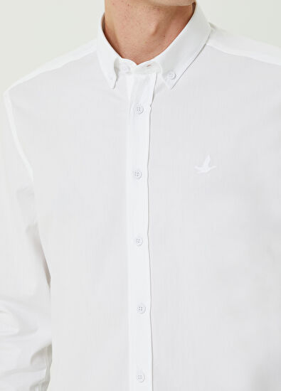 Beymen Club Slim Fit Beyaz Gömlek - 5