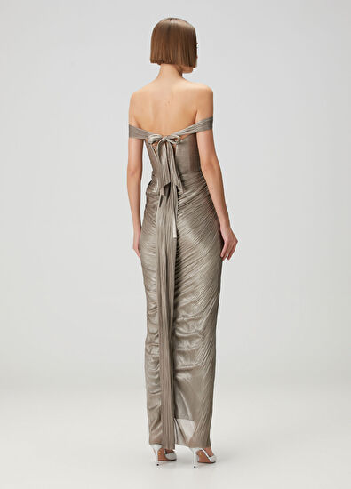 Susie Vizon Maksi İpek Abiye Elbise - Görsel 5