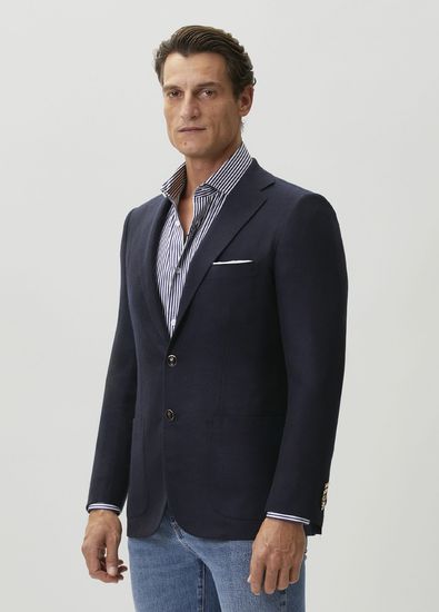 Kiton Navy Blue Cashmere Jacket - 3
