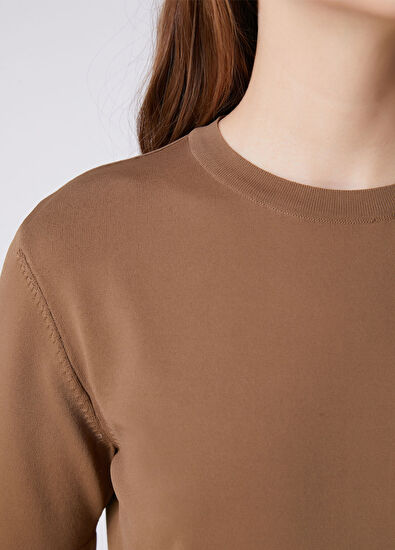Beymen Club Brown Short Sleeve Sweater - 6