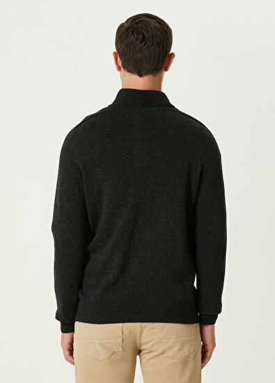 Beymen Club Anthracite Collar Buttons Sweater - 5