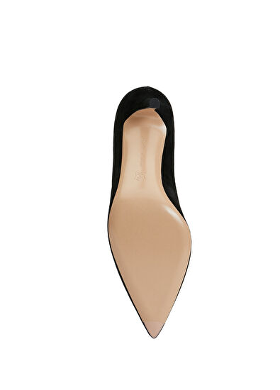 Siyah Süet Stiletto - Görsel 7