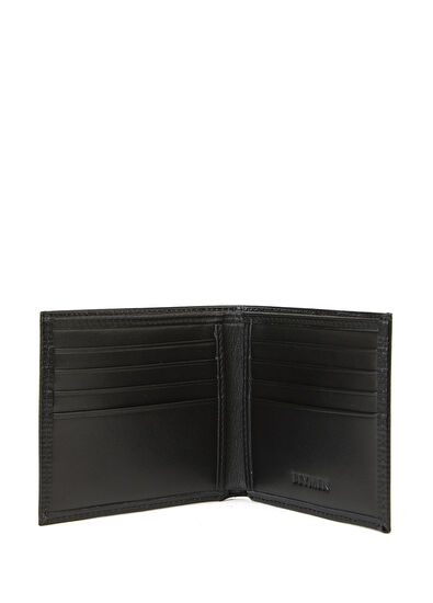 Siyah Çizgi Dokulu Erkek Deri Cüzdan - Görsel 5