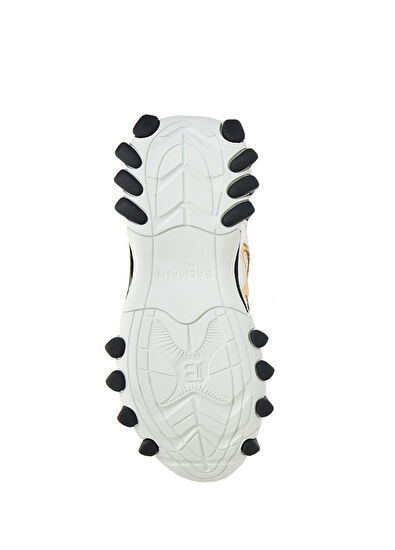 B East Beyaz Gold Logolu Kadın Deri Sneaker - Görsel 7