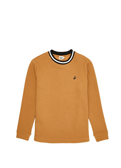 Beymen Club Camel Bisiklet Yaka Şeritli Sweatshirt - 7