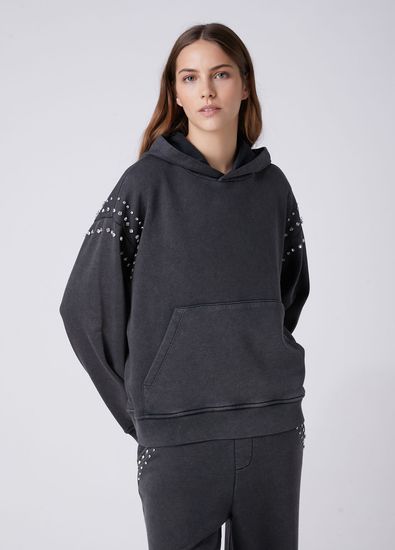 Beymen Club Anthracite Embellished Hoodie - 5
