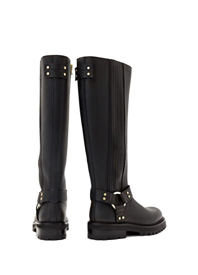 Maddie Siyah Kadın Deri Çizme - Görsel 6