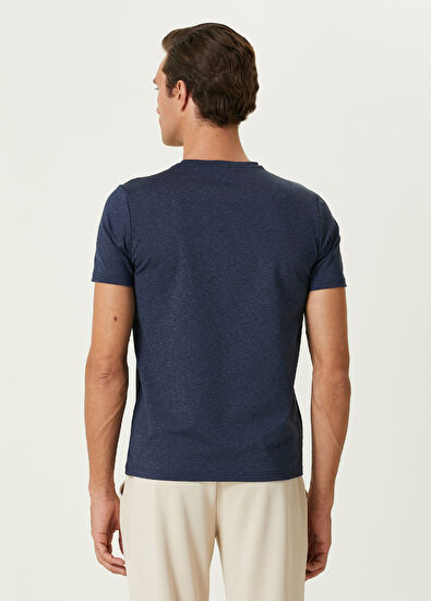 Beymen Club Koyu Mavi Logolu T-shirt - 5