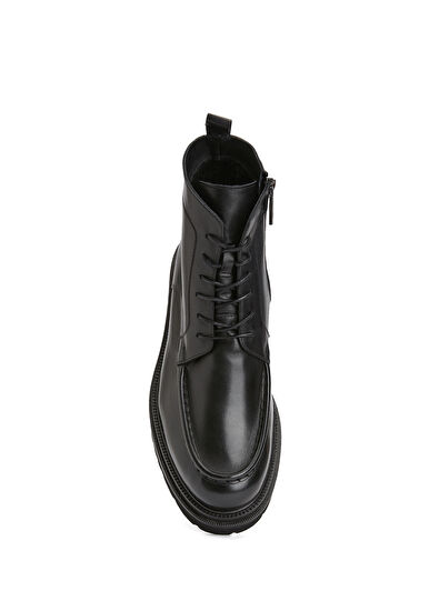 Beymen Club Siyah Erkek Deri Apron Postal Bot - 4