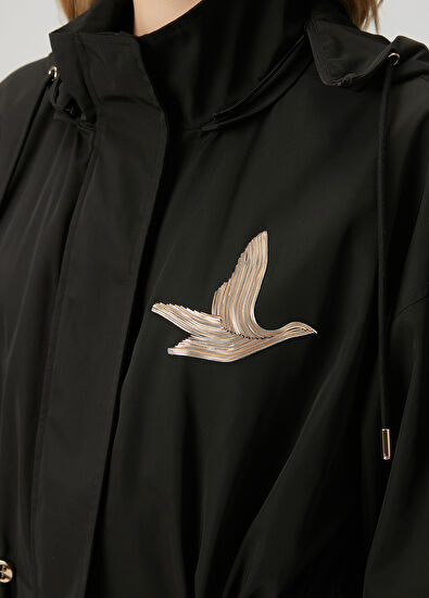 Beymen Club Siyah Kapüşonlu Pardösü - 6