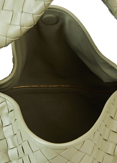Bottega Veneta Large Hop Yeşil Kadın Deri Çanta - 5