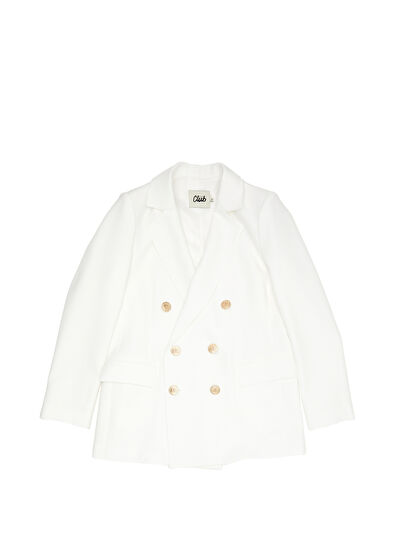 Beymen Club White Gold Double-Breasted Blazer - 7