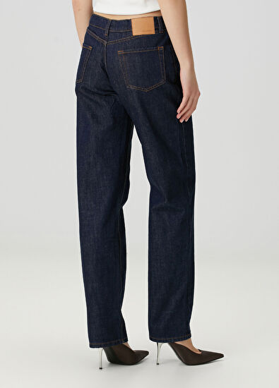Magda Butrym Lacivert Straight Leg Jean Pantolon - 4