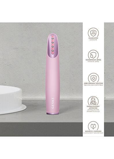 Geske Skin Firming Wand Pink Titreşimli Kırmızı Led Terapili Sıkılaştırıcı Yüz Bakım Cihazı - 6