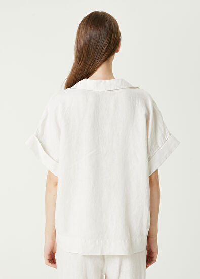 Beymen Club White Linen Blouse - 6