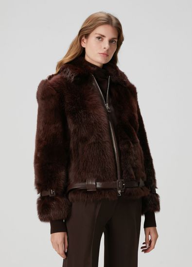 Tom Ford Kahverengi Kadın Kahverengi Shearling Deri Ceket 1781737 | Beymen