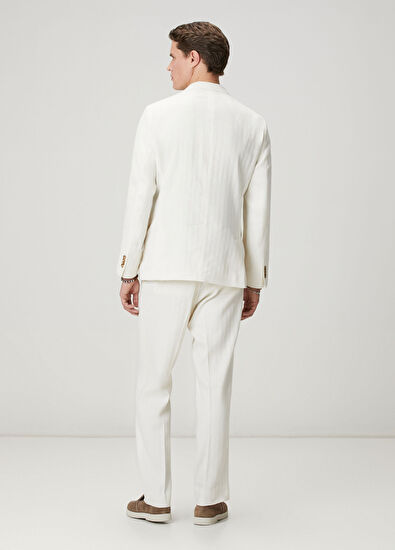 Beymen Club Herringbone Textured Linen Blend Suit - 7