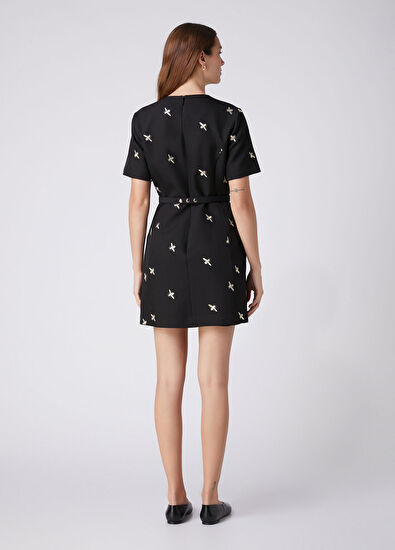 Beymen Club Black Belt Detailed Mini Evening Dress - 5