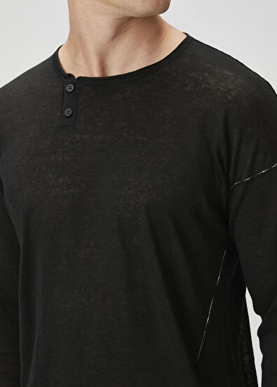 Isabel Benenato Siyah Keten Kazak - 5