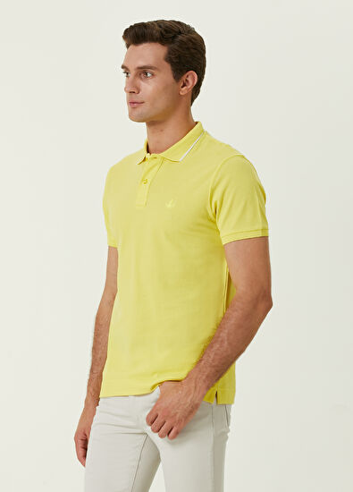Beymen Club Slim Fit Sarı Polo Yaka Pike T-shirt - 3