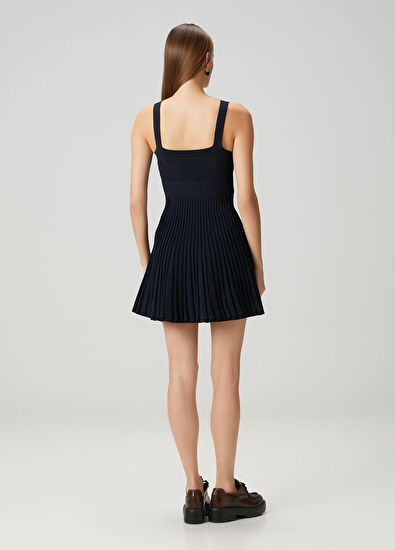 Sandro Magdaleine Navy Blue Mini Dress - 4