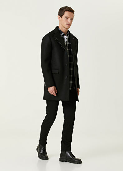 Beymen Club Black Felt Coat - 3