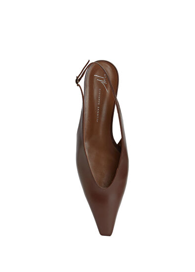 Orsola Koyu Kahverengi Deri Babet - Görsel 5