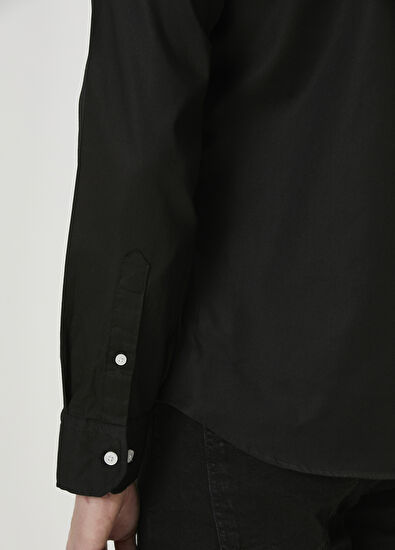Beymen Club Slim Fit Black Oxford Shirt - 7