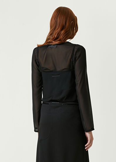 MM6 Maison Margiela Black Wool Blouse - 5