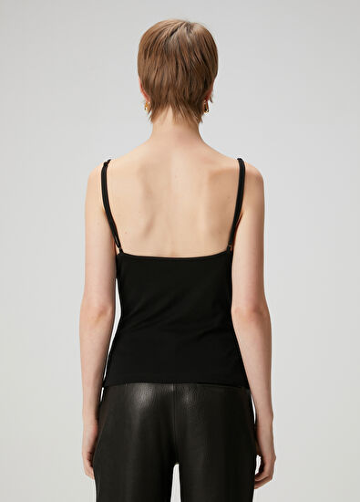 Beymen Club Black Lace Wool Tank Top - 4
