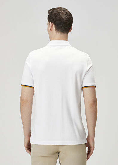 Beymen Club Beyaz Lacivert Polo Yaka T-shirt - 4