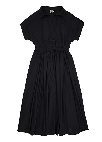 Beymen Club Siyah Maksi Gömlek Elbise - 7