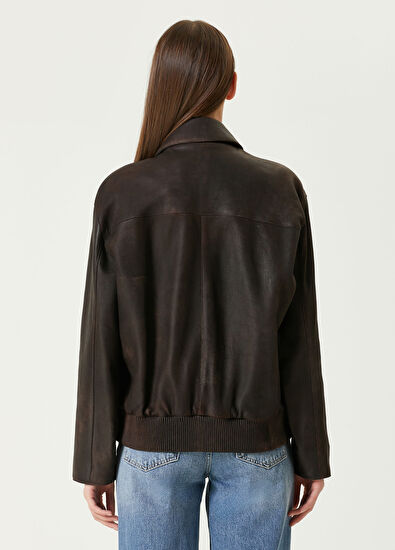 Academia Kahverengi Deri Ceket - 6
