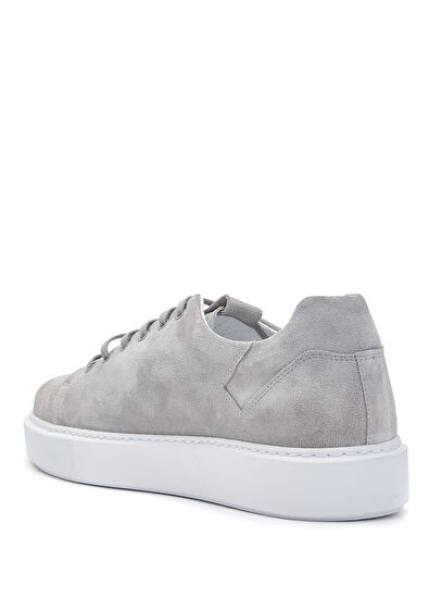 Beymen Club Gri Logolu Erkek Deri Sneaker - 3