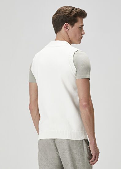 Beymen Club White Knit Vest - 5