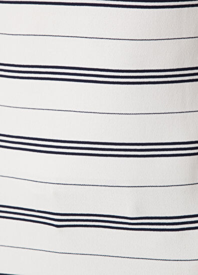 Beymen Club White Navy Blue Striped Polo Knitwear - 7