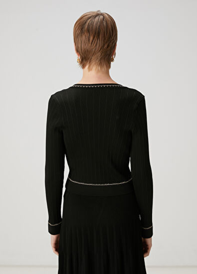 Beymen Club Black Textured Cardigan - 4