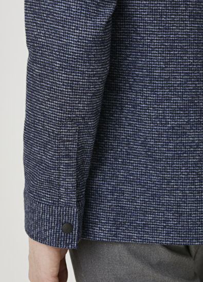 Beymen Club Blue Black Textured Overshirt - 6