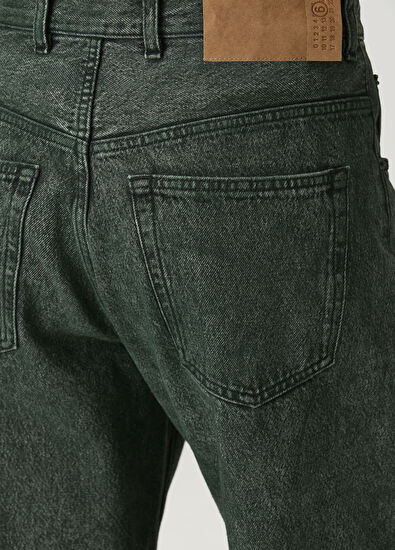 MM6 Maison Margiela Yeşil Jean Pantolon - 5