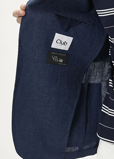 Beymen Club Navy Blue Linen Jacket - 10
