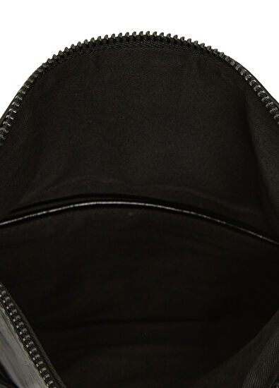 Rock Vintage Siyah Kadın Deri Çanta - Görsel 6